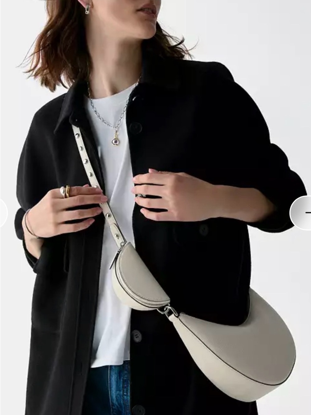 kate spade Black Button-Front Jacket with Minimal Silhouette